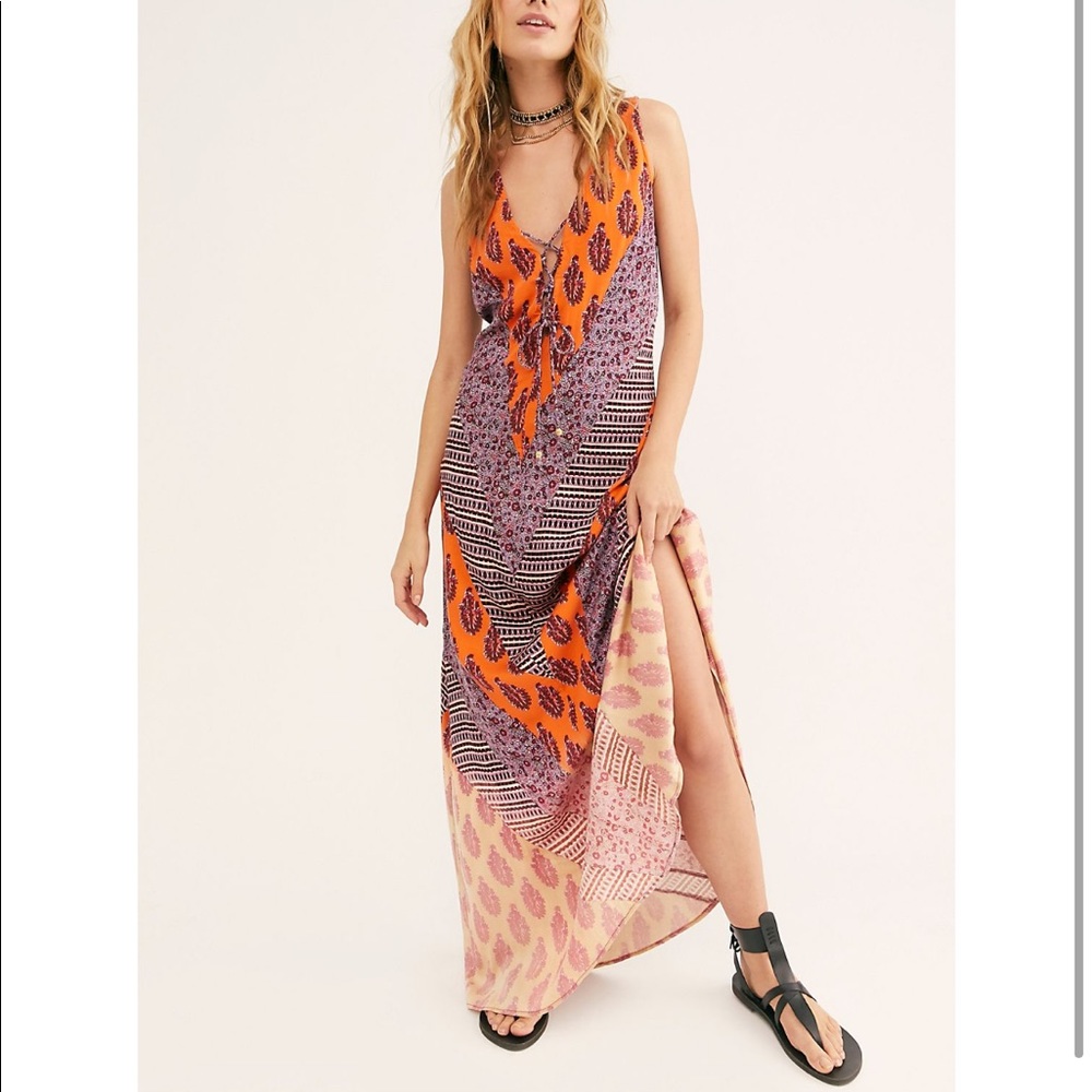 Free People Juliet Maxi Dress warm combo